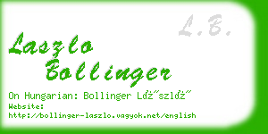 laszlo bollinger business card